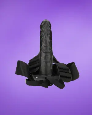 Realrock 8" - Felcsatolható dildó (fekete) - 20,5cm