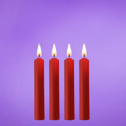 Ouch Teasing Wax Candles - S/M gyertya (piros) - 4db