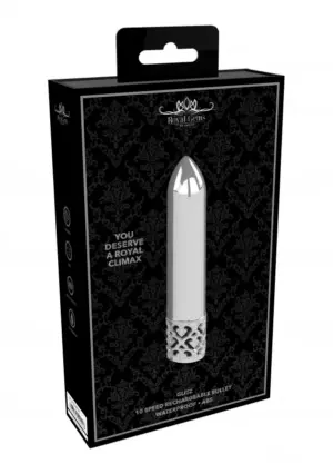 Royal Gems Glitz - Akkus mini vibrátor (ezüst) - Image 2