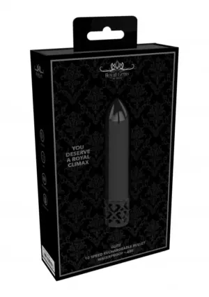 Royal Gems Glitz - Akkus mini vibrátor (fekete) - Image 2