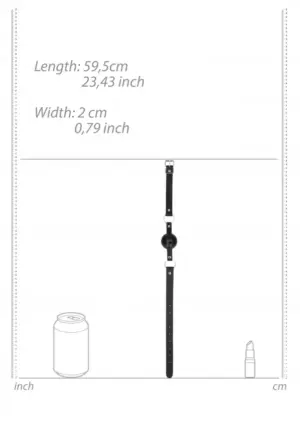 Ouch Gag Ball - Fekete szájpecek - Image 2