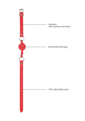 Ouch Gag Ball - Piros szájpecek - Image 4