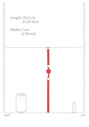 Ouch Gag Ball - Piros szájpecek - Image 3