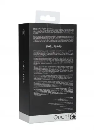Ouch Gag Ball - Fekete szájpecek - Image 5