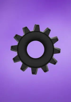 Power Plus Cockring - Rücskös péniszgyűrű (fekete)