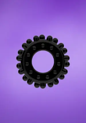 Lovetoy - Power Plus Cockring 3 - Rücskös péniszgyűrű (fekete)