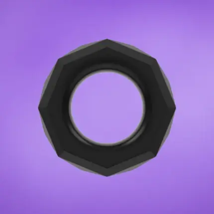 Power Plus Cockring 4 - Péniszgyűrű (fekete)