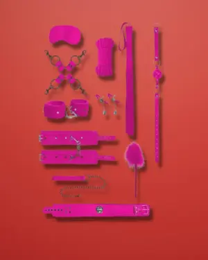 Ouch Intermediate Bondage Kit - Bondage szett (pink)