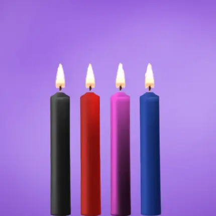 Ouch Teasing Wax Candles - S/M gyertya (színes) - 4db