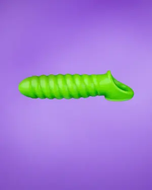 Ouch Glow in the Dark - Sötétben világító csavart péniszköpeny