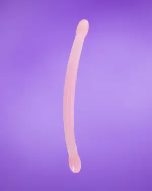 Realrock 17'' - Kétvégű zselés dildó (pink) - 42cm