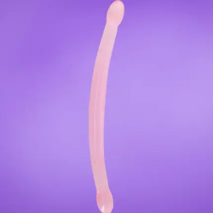 Realrock 17'' - Kétvégű zselés dildó (pink) - 42cm