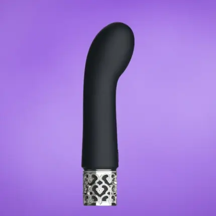 Royal Gems Bijou - Akkus g-pont mini vibrátor (fekete)