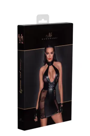 Noir Handmade F238 - Dekoltált, fűzős miniruha - Image 6