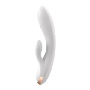 Satisfyer Double Flex - Okos, dupla nyuszis vibrátor (fehér) - Image 3