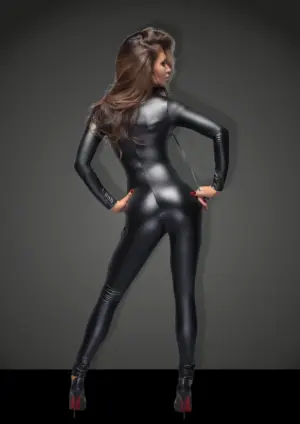 Noir Handmade F162 - Hosszúujjú overall strasszos pórázzal - Image 2