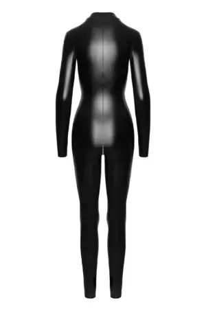 Noir Handmade F293 - Bőrhatású elől cipzáros overál - Image 4