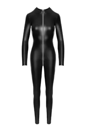 Noir Handmade F293 - Bőrhatású elől cipzáros overál - Image 3