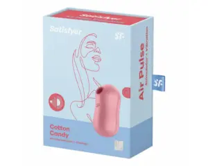 Satisfyer Cotton Candy - Akkus, léghullámos csikló vibrátor (korall) - Image 4