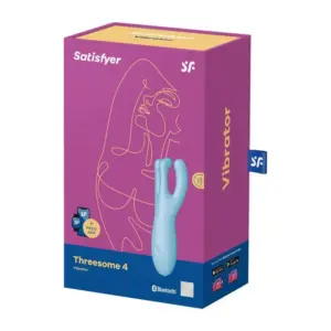 Satisfyer Threesome 4 - Okos, akkus csiklóvibrátor (kék) - Image 5