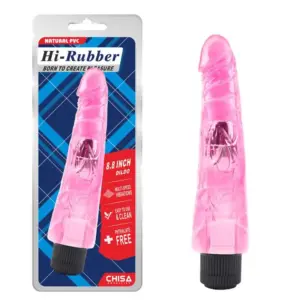 Chisa Hi-Rubber 8,8" - Zselés pink vibrátor (23cm) - Image 2