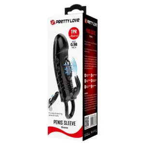 Pretty Love Sloane - Vibrációs péniszköpeny (fekete) - Image 2