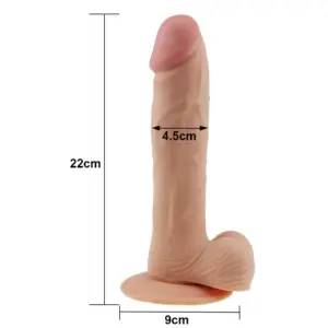 Lovetoy Ultra Soft 9" -  Letapasztható dildó herékkel - Image 3