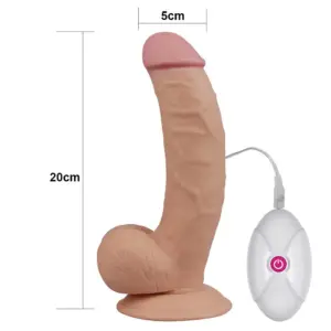 Lovetoy The Ultra Soft Dude - Vibrációs dildó (20cm) - Image 2