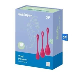 Satisfyer Yoni Power 1 - Gésagolyó szett - piros (3 részes) - Image 3
