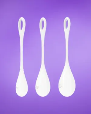 Satisfyer Yoni Power 1 - Gésagolyó szett - fehér (3 részes)