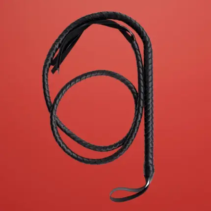 Fetish Addict - Hosszú ostor (fekete) - 2m