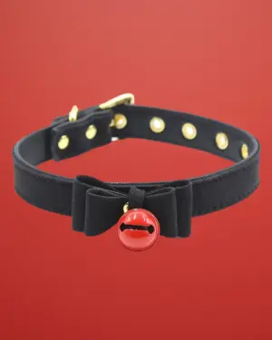 Fetish Addict - Masnis csilingelő nyakörv (fekete)