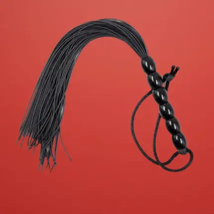 Fetish Addict - Golyós nyelű mini ostor (fekete)