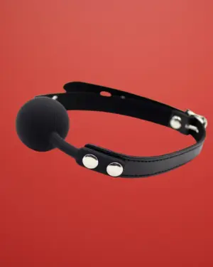 Fetish Addict - Szilikon gömb alakú szájpecek (fekete)