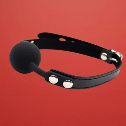 Fetish Addict - Szilikon gömb alakú szájpecek (fekete)