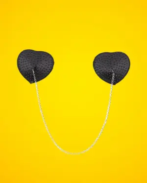 Fetish Addict - Mellbimbótakaró lánccal (fekete)