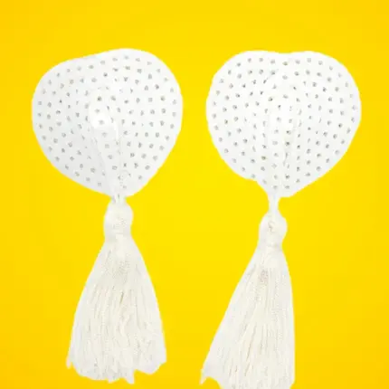 Fetish Addict - Flitteres mellbimbódísz (fehér)