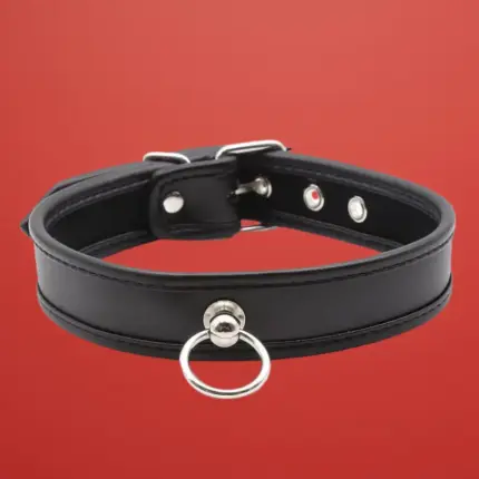Fetish Addict - Nyakörv karikával (fekete)