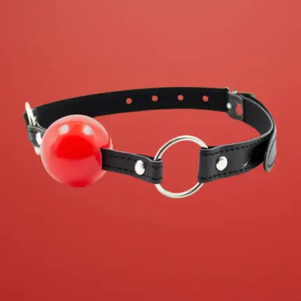 Fetish Addict - Szájpecek gumi labdával (Piros)