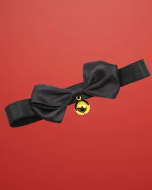 Fetish Addict - Masnis csilingelő nyakörv (fekete-arany)