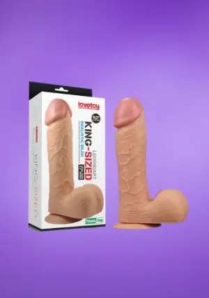 Lovetoy 9" - Óriás letapasztható dildó herékkel (25cm)