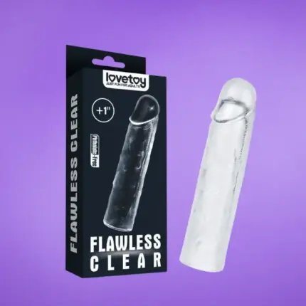 Lovetoy Flawless +1 - Péniszköpeny (áttetsző)