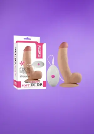 Lovetoy The Ultra Soft Dude - Vibrációs dildó (20cm)