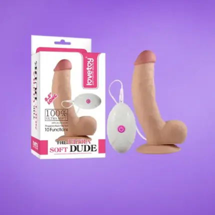 Lovetoy The Ultra Soft Dude - Vibrációs dildó (20cm)