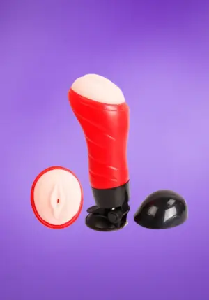 Pretty Love Crazy Bull - Maszturbátor (piros-fekete)