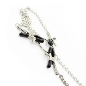 Fetish Addict - Mellbimbó csipesz csiklócsíptetővel (ezüst) - Image 3