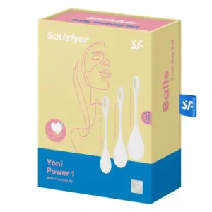 Satisfyer Yoni Power 1 - Gésagolyó szett - fehér (3 részes) - Image 3