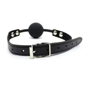 Fetish Addict - Szilikon gömb alakú szájpecek (fekete) - Image 3