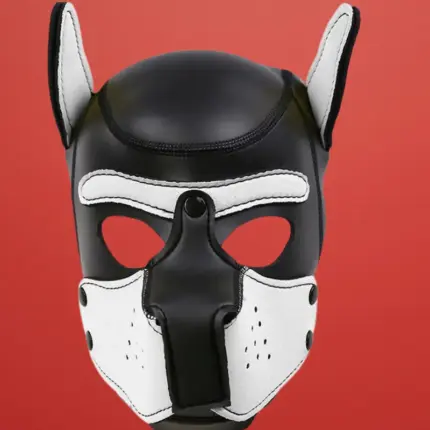 Intoyou - Neoprén kutyamaszk levehető szájkosárral (fekete-fehér)