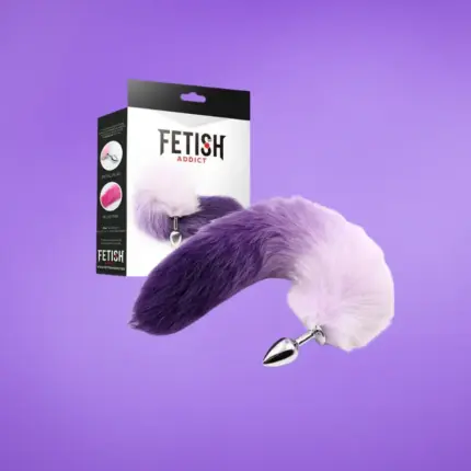 Fetish Addict Fox Tail - Anál dildó rókafarokkal (lila)